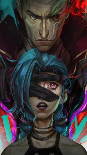 Jinx and Silco from Arcane Series
