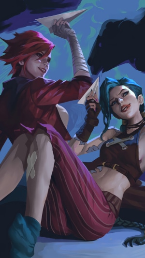 Vi and Jinx from Arcane