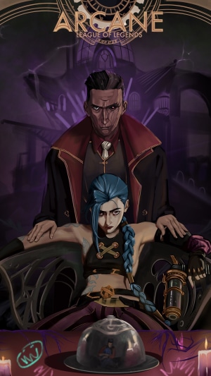 Silco and Jinx from Arcane: League of Legends