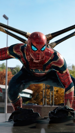 Spider-Man from Marvel's No Way Home in Iron Suit