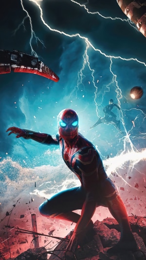 Spider-Man in Intense Action Scene