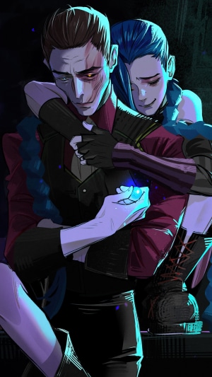Jinx and Silco from Arcane Series