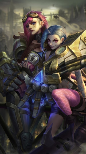 Vi and Jinx from Arcane League of Legends