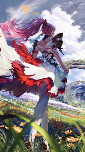 Shionne from Tales of Arise in a field