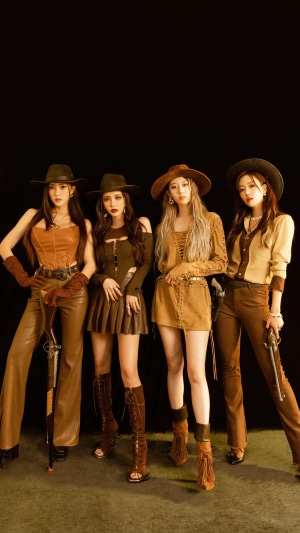 T-ara members in cowboy outfits