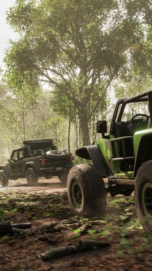 Forza Horizon 5 Jeep off-roading in a forest