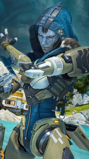 Ash from Apex Legends with a rat