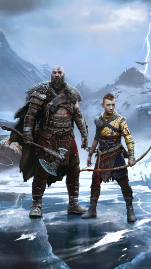 Kratos and Atreus from God of War Ragnarok