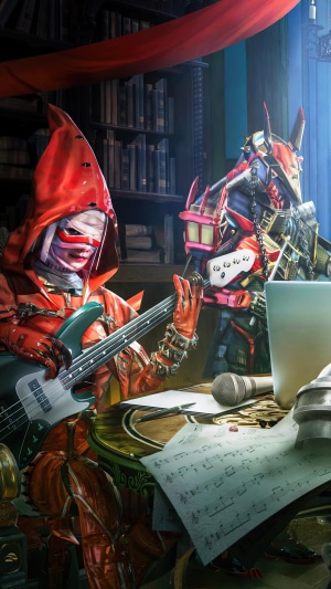 PUBG Mobile characters playing instruments