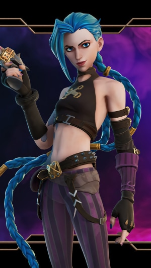 Jinx from League of Legends and Fortnite