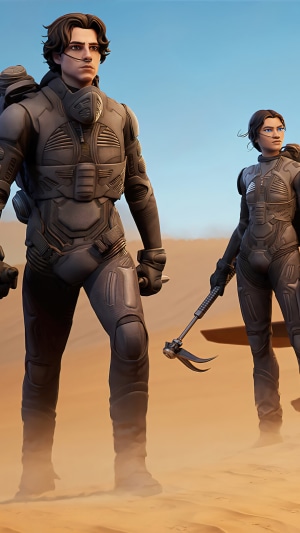 Paul Atreides and Chani from Dune in Fortnite