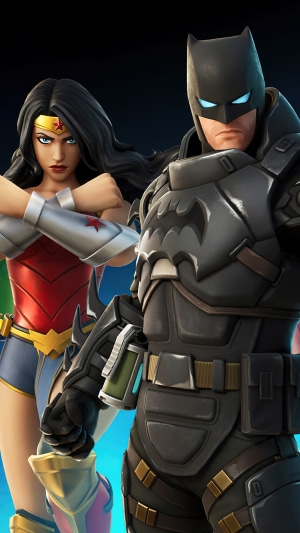 Batman and Wonder Woman from DC Comics in Fortnite