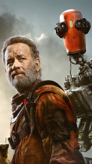 Tom Hanks and robot from Finch