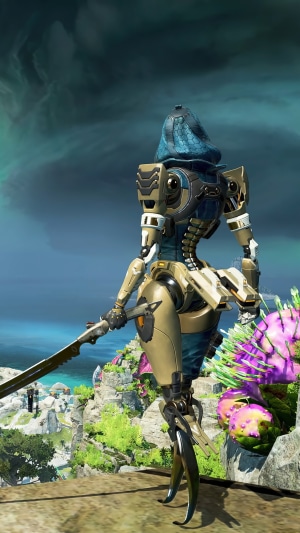 Ash from Apex Legends holding a sword