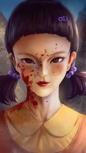 Bloody Young Girl from Squid Game