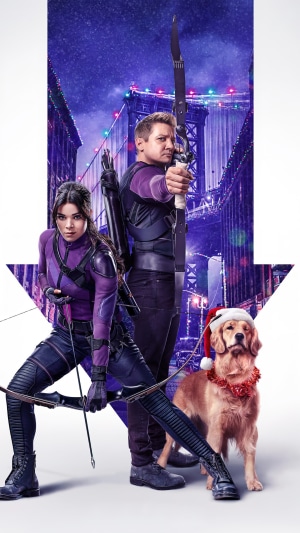 Hawkeye TV Series Poster with Jeremy Renner and Hailee Steinfeld