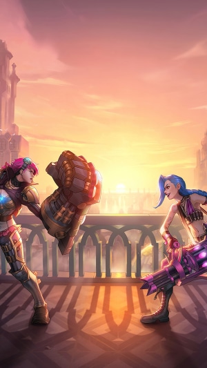 Vi and Jinx from League of Legends
