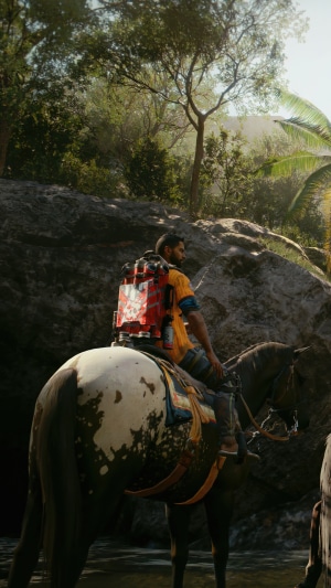 Man riding a horse in Far Cry 6