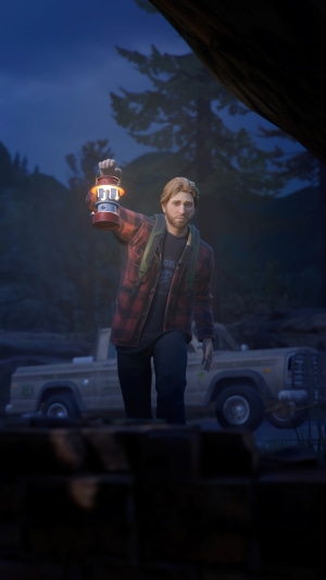 Alex Chen from Life is Strange: True Colors holding a lantern