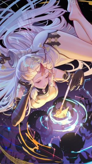 Ningguang from Genshin Impact in space