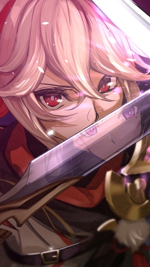 Kazuha from Genshin Impact with a sword