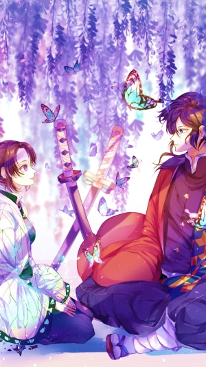 Shinobu Kocho and Giyu Tomioka from Demon Slayer