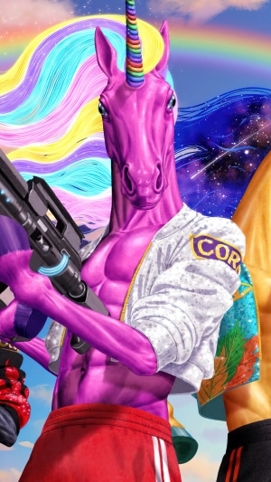 Fortnite Pink Unicorn with Gun