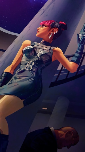 Woman in dress from Fortnite