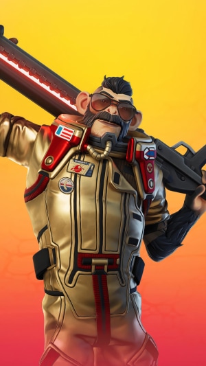 Monkey astronaut with a weapon in Fortnite