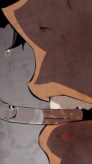 Spike Spiegel from Cowboy Bebop smoking