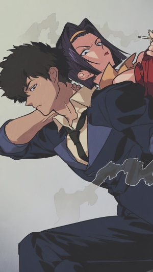 Spike Spiegel and Faye Valentine from Cowboy Bebop