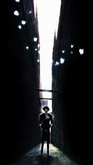 Spike Spiegel from Cowboy Bebop in a dark alley