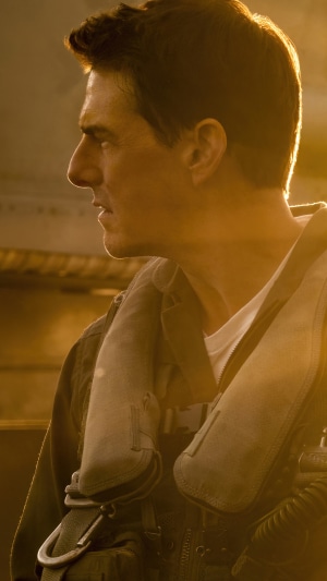 Tom Cruise as Maverick in Top Gun Maverick