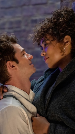 Andrew Garfield and Alexandra Shipp in Tick, Tick... Boom!