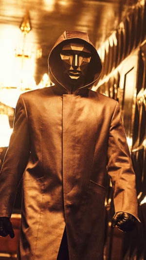 Masked figure from Squid Game TV Series