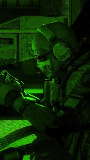 Call of Duty Mobile character with night vision