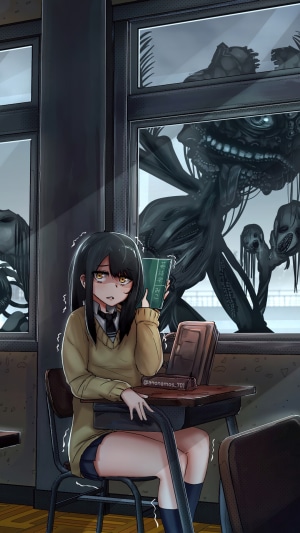Mieruko-chan: Miko Yotsuya encounters a monster