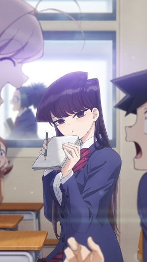 Shoko Komi from Komi Can't Communicate in a classroom
