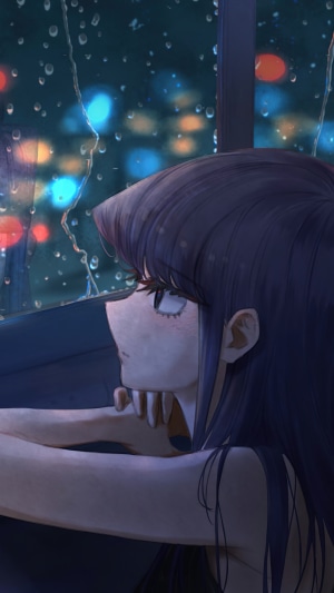 Komi Shouko from Komi Cant Communicate looking out a window