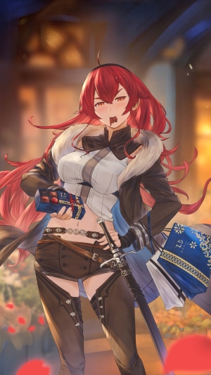 Eris Boreas Greyrat from Mushoku Tensei: Jobless Reincarnation eating chocolate