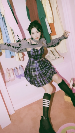Mina from TWICE in The Feels concept