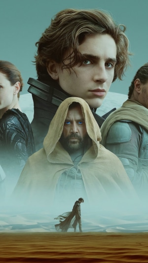 Dune Movie Poster with Timothée Chalamet and Zendaya