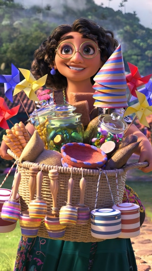 Mirabel Madrigal from Encanto holding a basket of treats