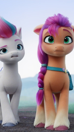 Sunny Starscout and Izzy Moonbow from My Little Pony: A New Generation