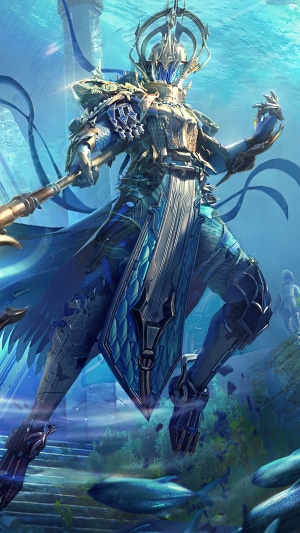 Character from PUBG Mobile underwater