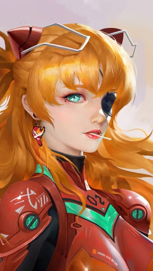 Asuka Langley Soryu from Evangelion with Eyepatch