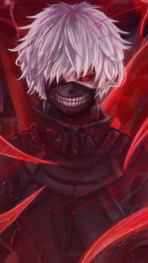 Ken Kaneki from Tokyo Ghoul with White Hair