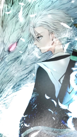 Toshiro Hitsugaya with Dragon from Bleach