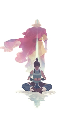 Korra and Aang from The Legend of Korra