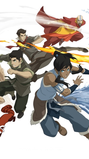 The Legend of Korra characters in action